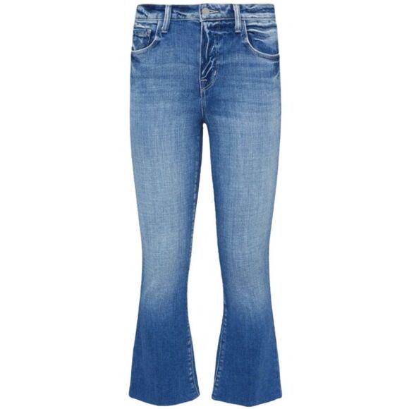 L'AGENCE Kendra High Rise Crop Flare Jeans - Picture 1 of 15